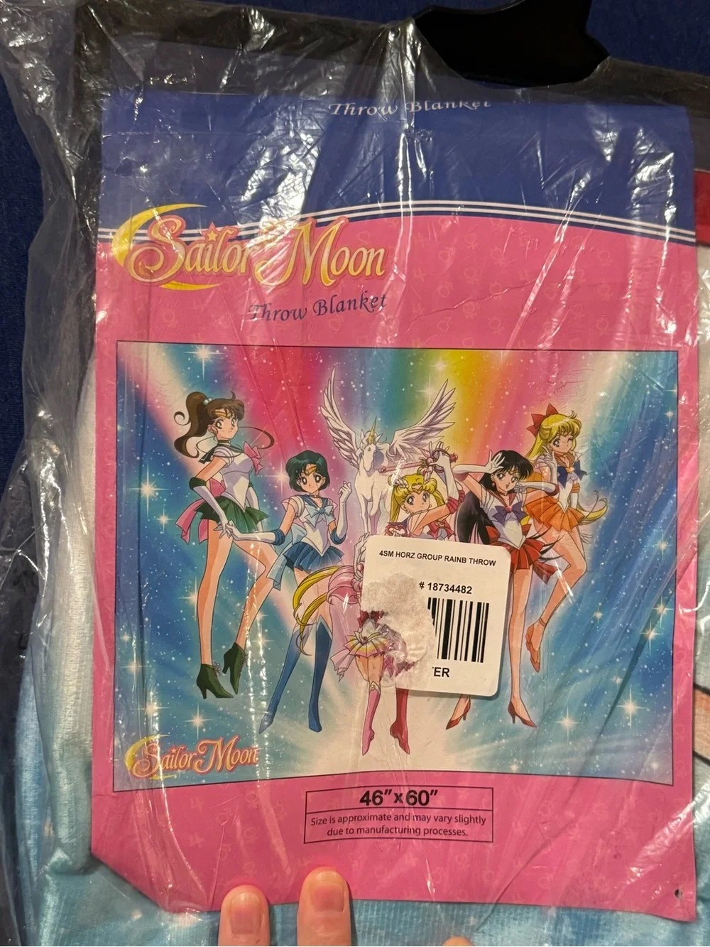 Sailor Moon Rainbow Girls Plush Throw Blanket - Multicolor